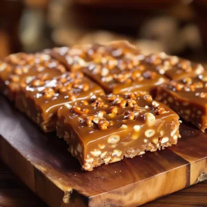 Caramel pretzel crack bars with golden caramel drizzle and crunchy pretzels