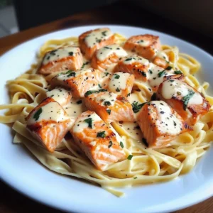 Garlic Parmesan Salmon Pasta – Creamy, Savory, and Ready in 30 Minutes