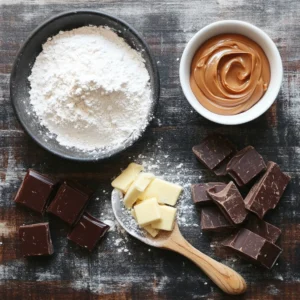 Close-up of chocolate-covered peanut butter treats on a cooling rack